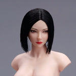 YMTOYS 1/6 Scale Figure Head Sculpt: Asian Female Head Sculpt - Young Koi, Movable Eyes, 12-inch Miniature