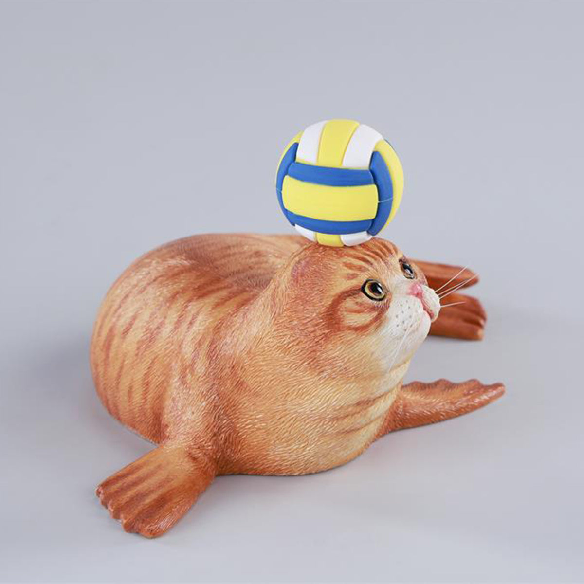 JXK Seal Cat Meow Group Static Animal Figurine