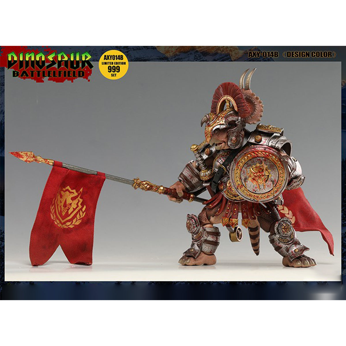 AXYTOYS Dinosaur Battlefield Triceratops & Accessory Pack Action Figures