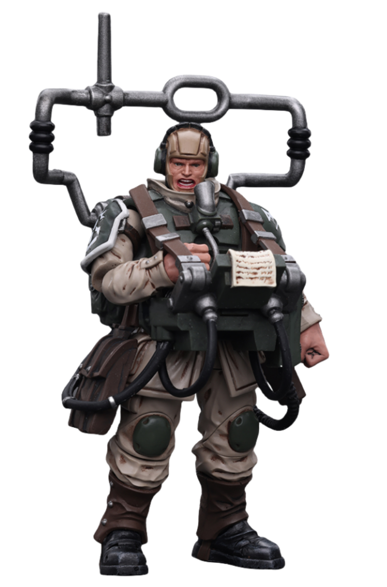 HiPlay JoyToy Warhammer 40K Collectible Figure: Astra Militarum Cadian Command Squad Veteran with Master Vox 1:18 Scale Action Figures JT7912