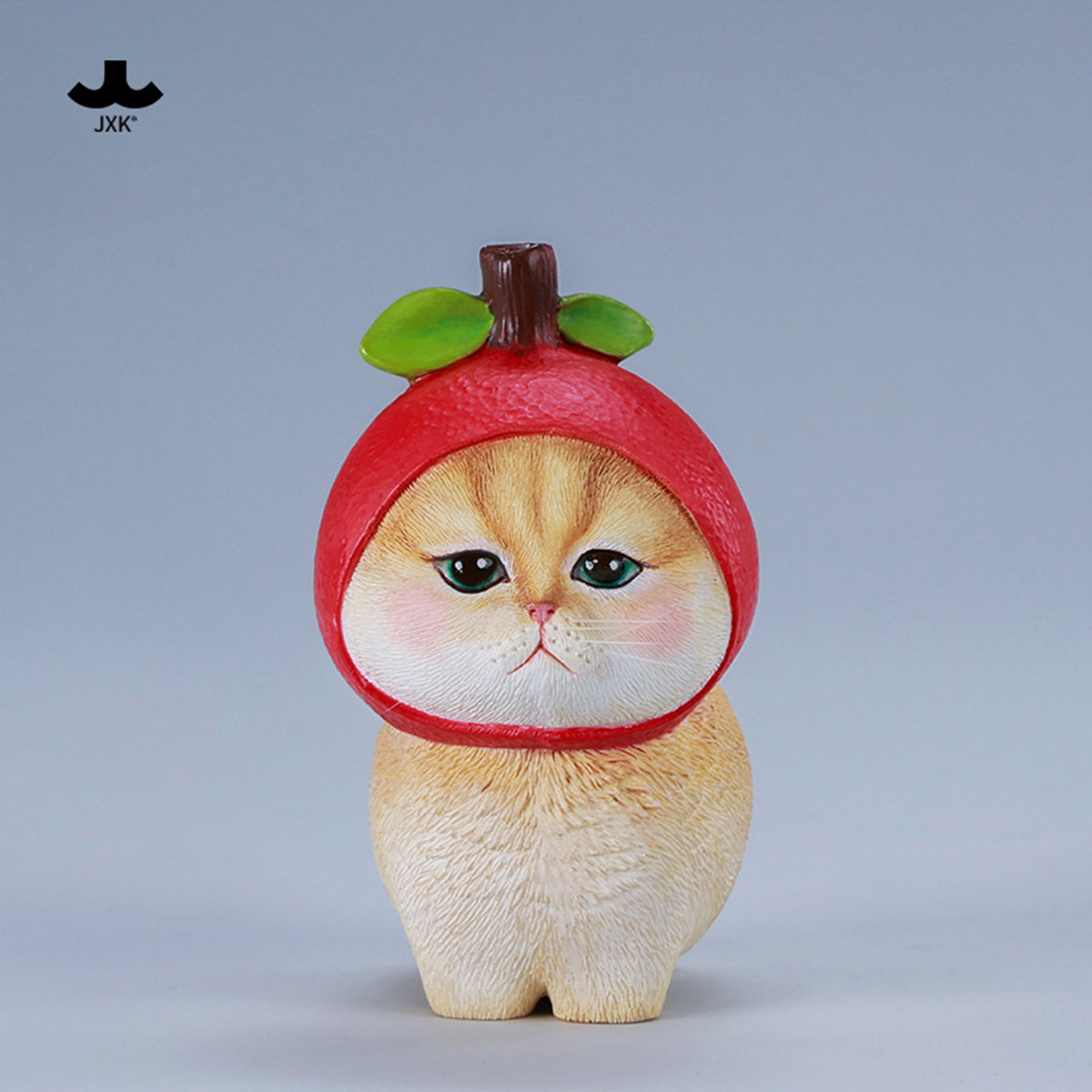 JXK Pawpple Cat Static Expertly Hand-Painted Lifelike Animal Figurine