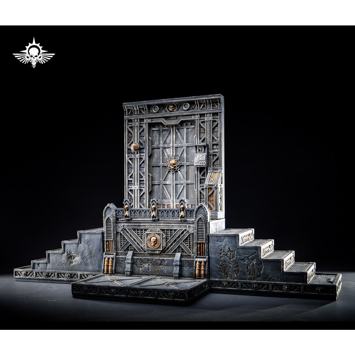 Xinglan Workshop Steel Casting 1/12-1/18 Warhammer Series Bro-style Mountain Diorama Scene Base (Hive City Version) Fit Action Figure