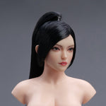 YMTOYS Action Figure Head Sculpt Accessory: Asian Female Head Sculpture - Xiao Zhao, Movable Eye, For 12-inch Miniature Figure