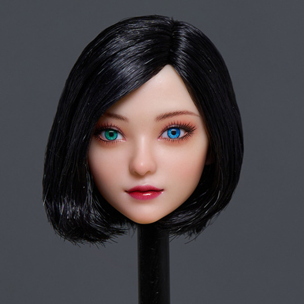 Cabeza femenina con ojos móviles heterocromáticos Z6TOYS, escultura Lele para figuras de acción