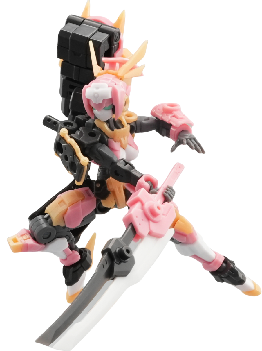 HiPlay FIFTYSEVEN Plastic Model Kits: Armoreo Puppet - Sakura Edge, Anime Style, Mecha Musume, 1:24 Scale Collectible Action Figures (Sakura Edge)