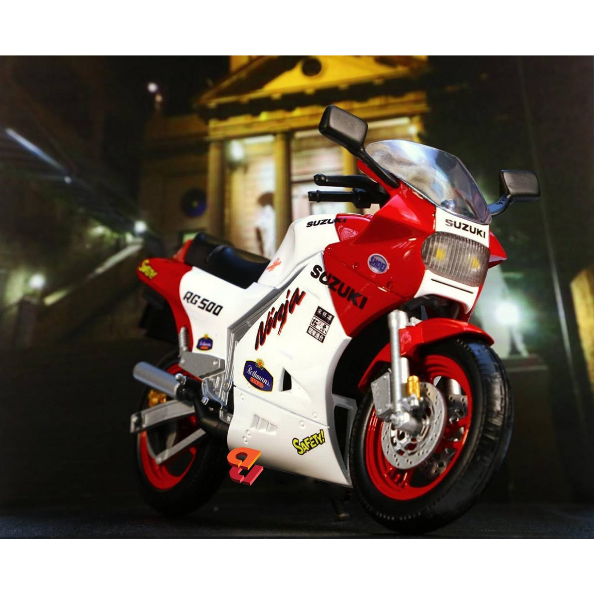 Ausan WorkShop Motorcycle + Wireless Power Supply Diorama For Figures