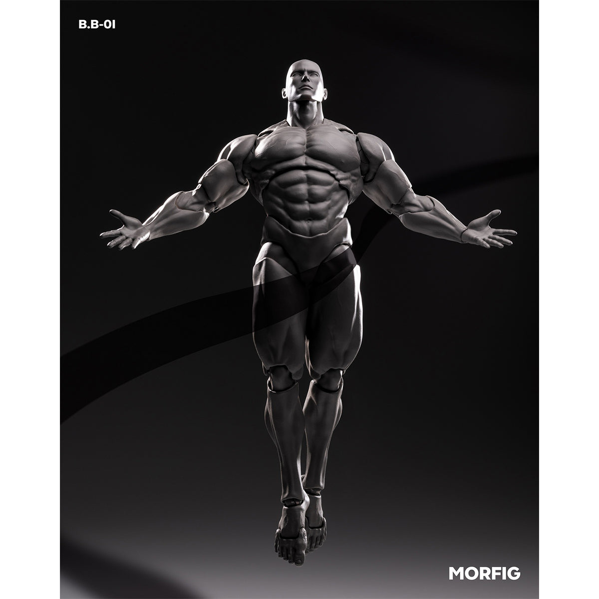 MORFIG Muscular Male Articulated Joints B.B-01 1/12 Scale Action Figure Body