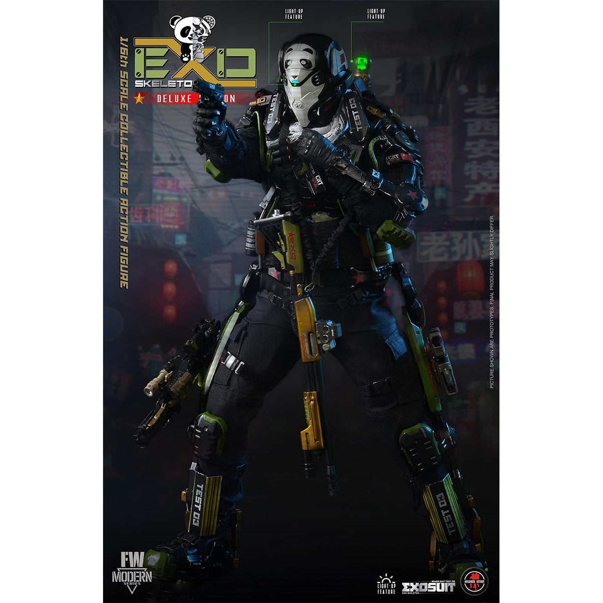 SOLDIER STORY EXO-Skeleton Armor Suit Test-03 Panda Division Deluxe Edition Action Figures