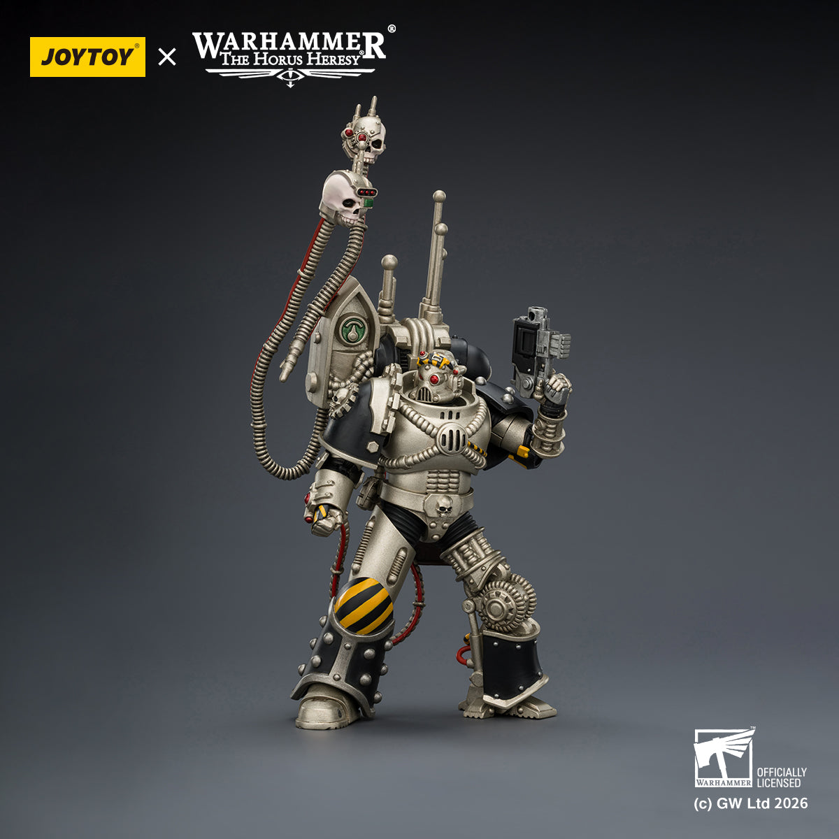 JOYTOY Warhammer The Horus Heresy Iron Warriors Warsmithwith Graviton Crusher Hammer & Legion Praevian with Bolt Pistol 1/18 Scale Action Figure