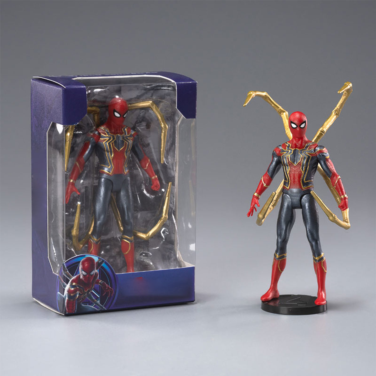 Figura coleccionable completa de ZD Toys: Iron Spider de 4 pulgadas, articulada, a escala 1:20, 4CGTZZX