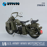 ZYTOYS ZY8038 1/6 motorcycle and bag options — ZY8038A motorcycle rear three-quarter view