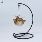 JXK Cat Angel Statue JXK383 Winged Feline Figure with Metal Stand Realistic Animal Collectible for Home Office Desk Decor