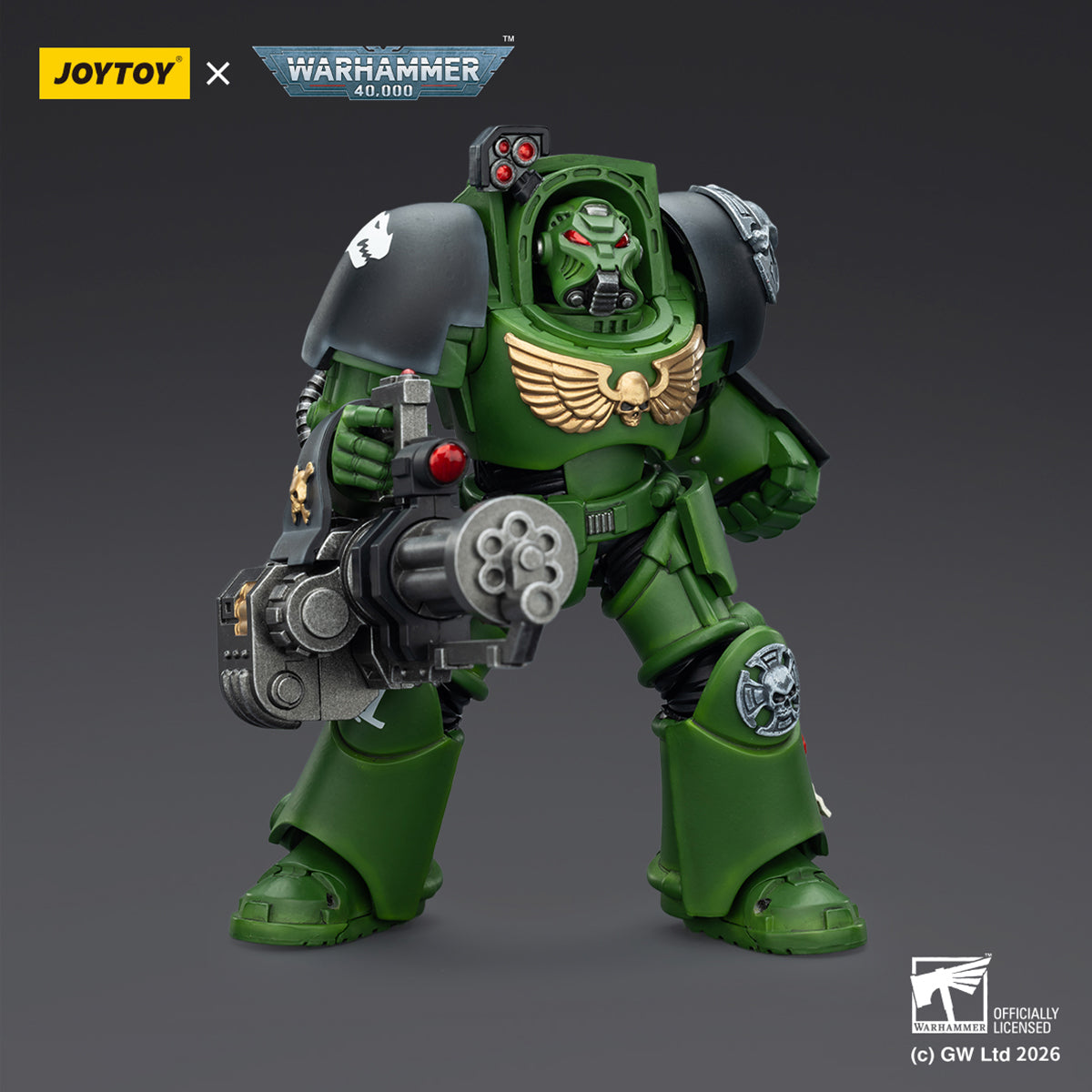 JOYTOY Warhammer 40,000 Salamanders Terminator with Power Fist and Assault Cannon & with Power Fist and Storm Bolter & with Power Sword and Storm Bolter Action Figure