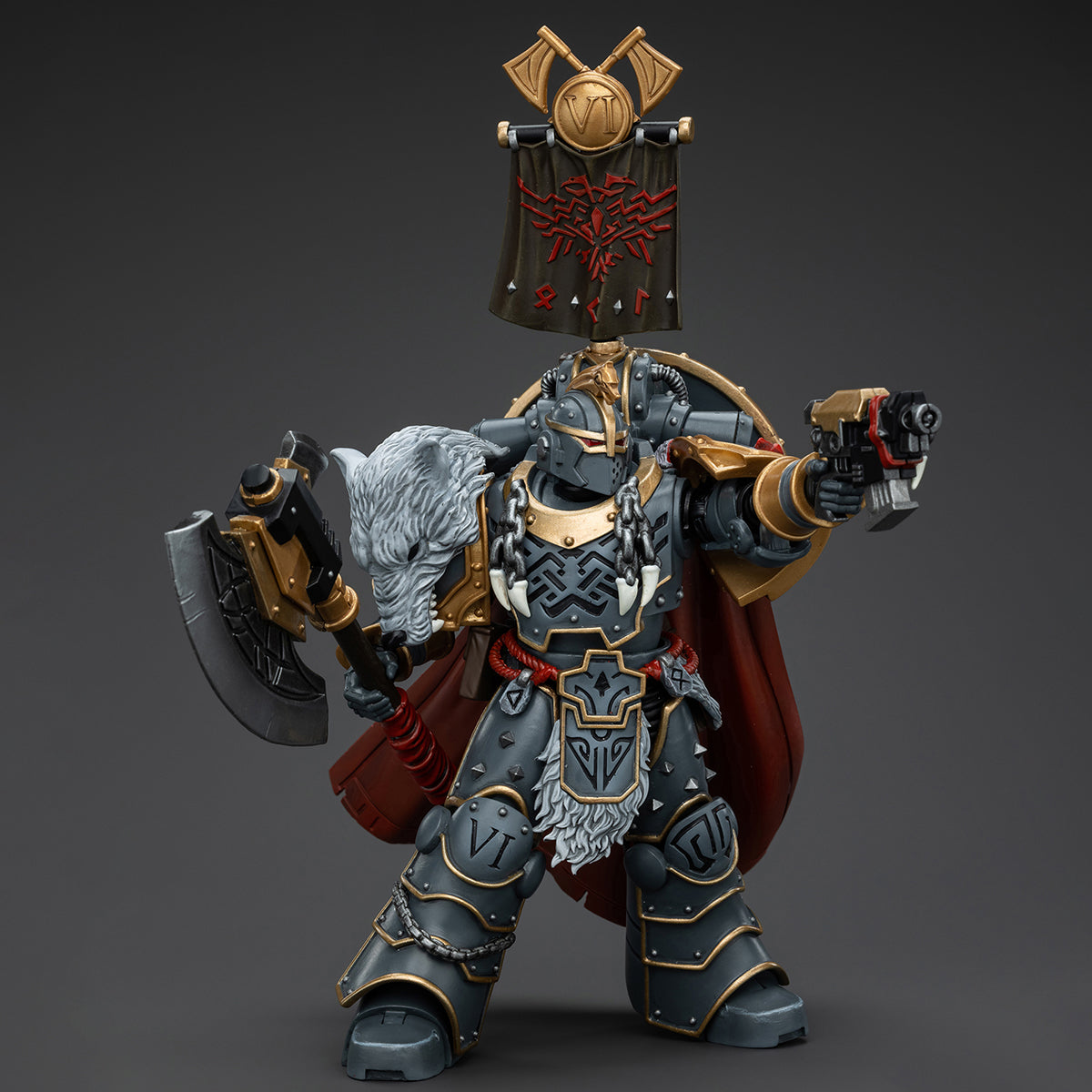JOYTOY Warhammer The Horus Heresy Space Wolves Legion Praetor with Power Axe and Combat Shield Action Figures
