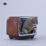JXK Channel Cat Static Expertly Hand-Painted Lifelike Animal Figurine