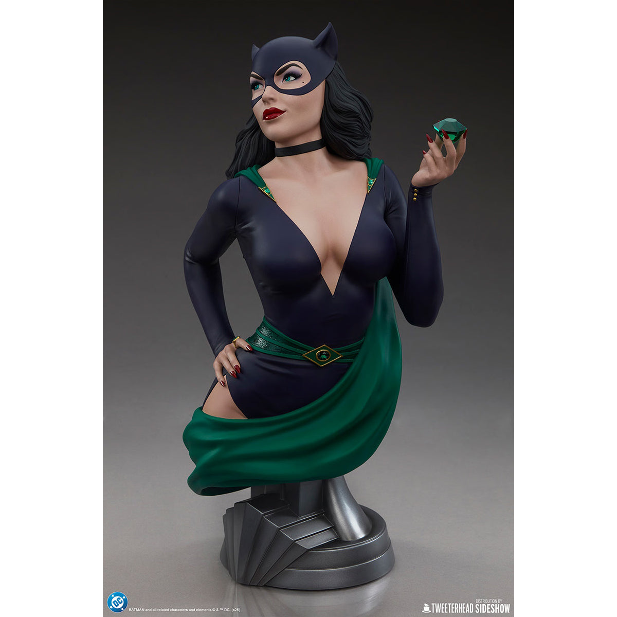 Catwoman フィギュア スタチュー Sideshow x Tweeterhead, Catwoman Bust, 1/3 Scale Art Figurine
