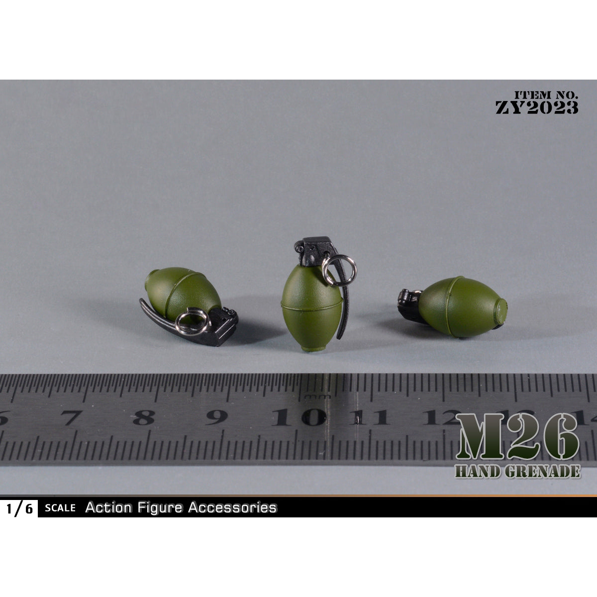 ZYTOYS, MK2 Grenade Pineapple Grenade, Weapon Model Doll Accessory for 12-inches Figure