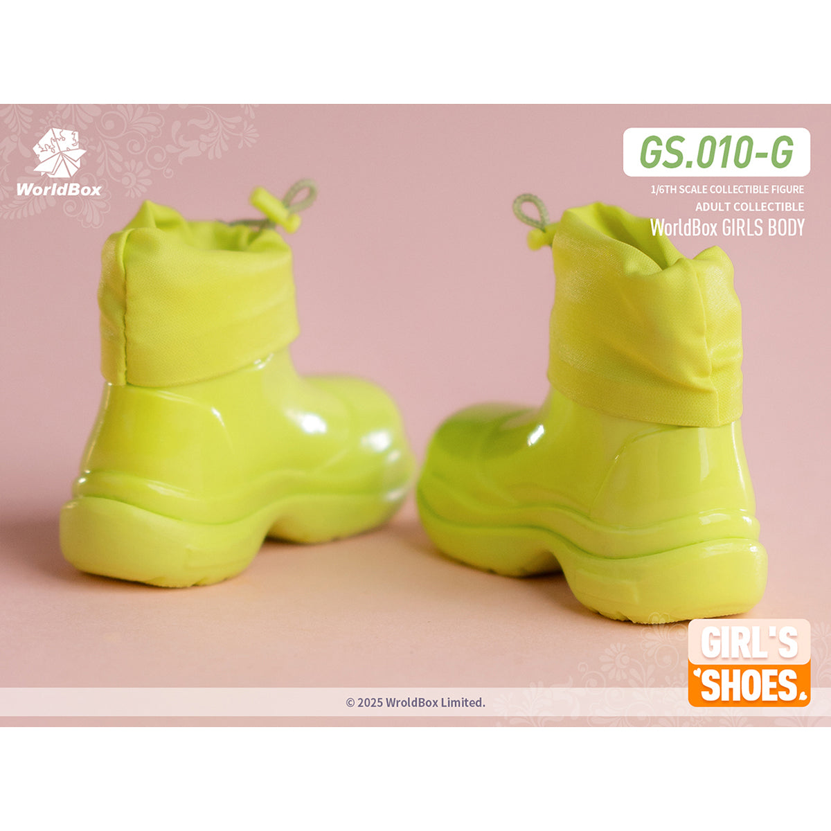 Worldbox Fashion Drawstring Rain Boots Doll Accessory 1/6 Scale Fit Action Figure