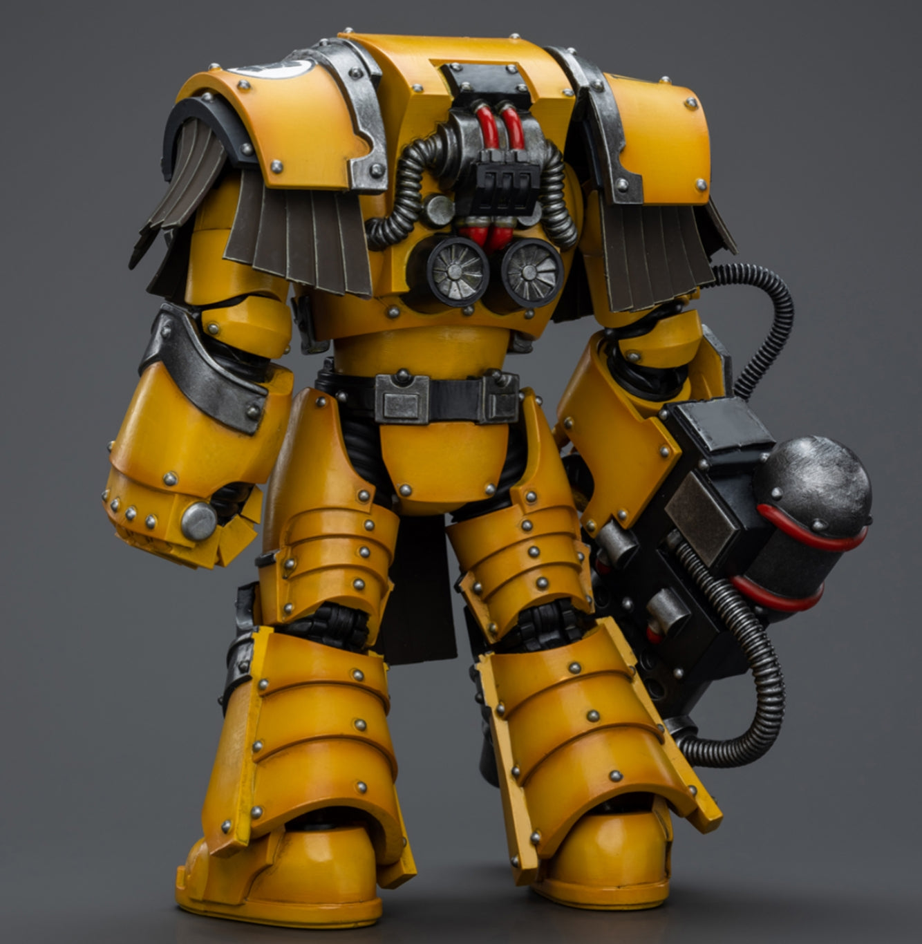 HiPlay JoyToy Warhammer The Horus Heresy Collectible Figure: Imperial Fists Legion Cataphractii Terminator Squad Legion Cataphractii with Heavy Flamer 1:18 Scale Action Figures JT9381