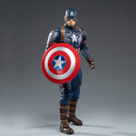 Figurine de collection ZD Toys : figurine articulée simple de 35,5 cm, Captain America, style Moviece, miniature à l'échelle 1/5