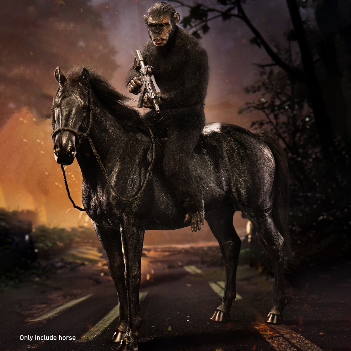 Hellcat, Ape Leader & Black Painted Horse 1/6 Scale Action Figure