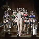 Yubo Creative Warrior Goddess Lia Dual Body + Motorcycle Assembly Model Kits