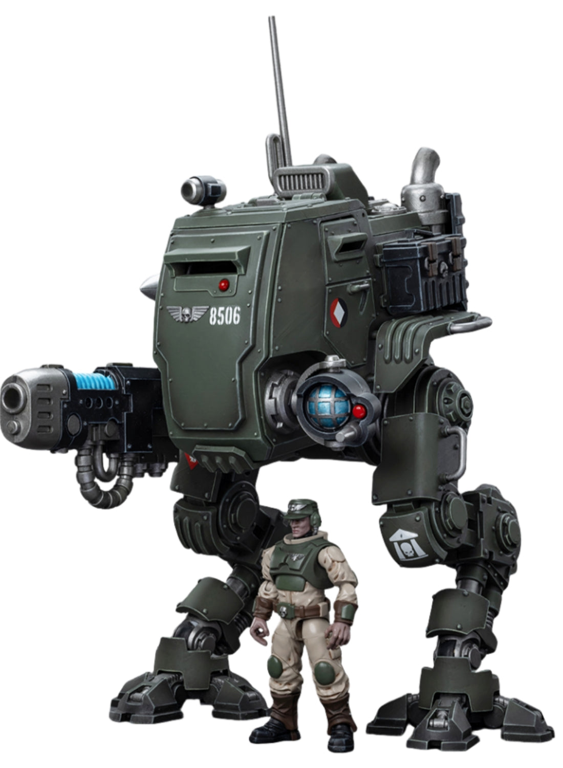 HiPlay JoyToy Warhammer 40K Collectible Figure: Astra Militarum Cadian Armoured Sentinel 1:18 Scale Action Figures JT8940