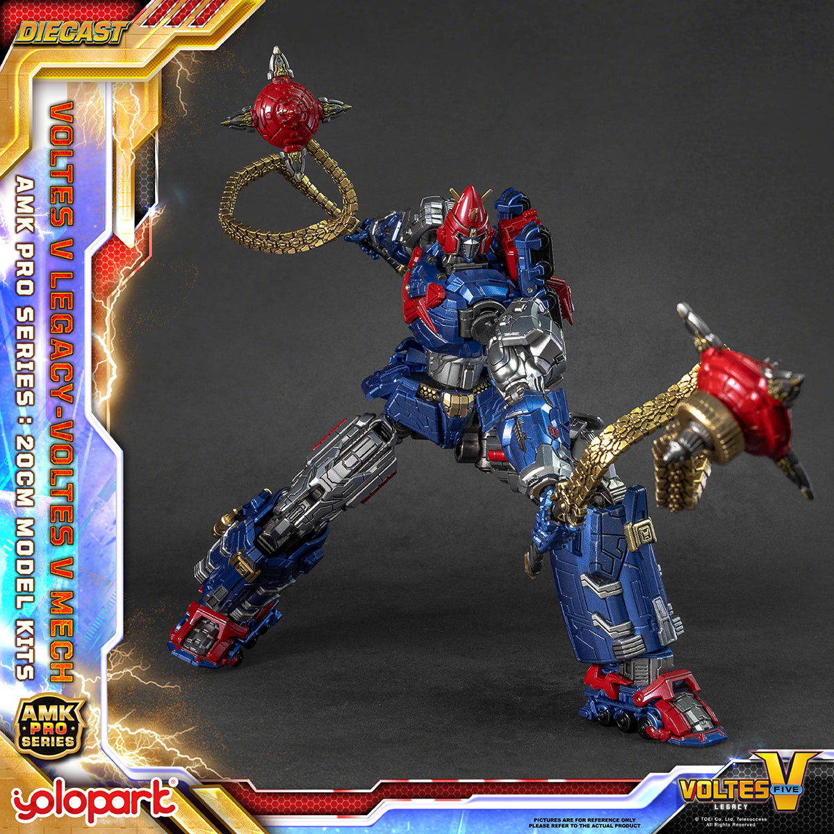 Yolopark AMK PRO Series Choudenji Machine Voltes V Assembly Model Kits