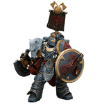(Only Shipped to the US) JOYTOY Space Wolves Legion Praetor with Power Axe and Combat Shield JT00133 Warhammer 1/18 Scale Action Figure