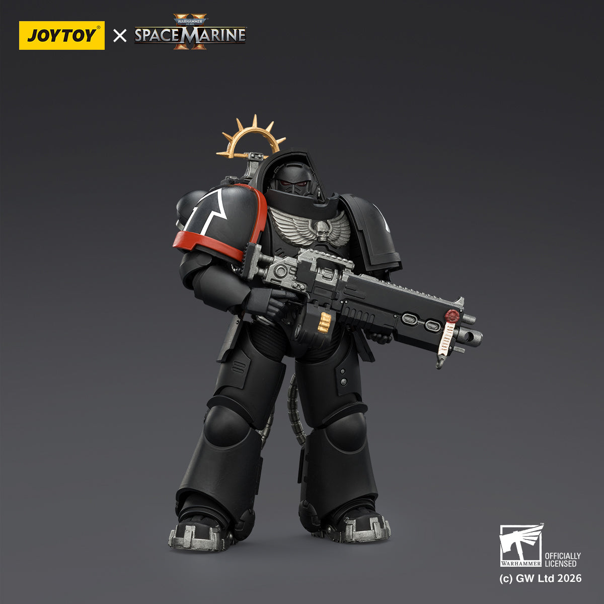 JOYTOY Warhammer 40,000: Space Marine 2 Heavy Intercessor with Heavy Bolt Rifle and Bolt Pistol (Game Edition) 1/18 Scale Action Figure