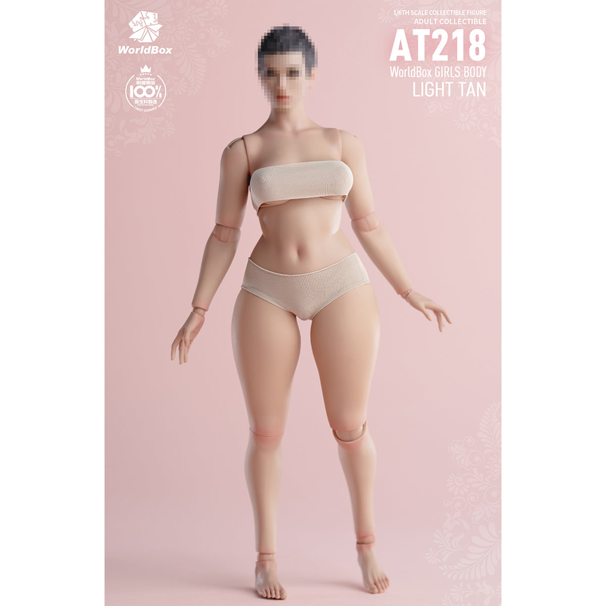 Worldbox AT218 Plus Size Female Body 1/6 | Pale or Light Suntan