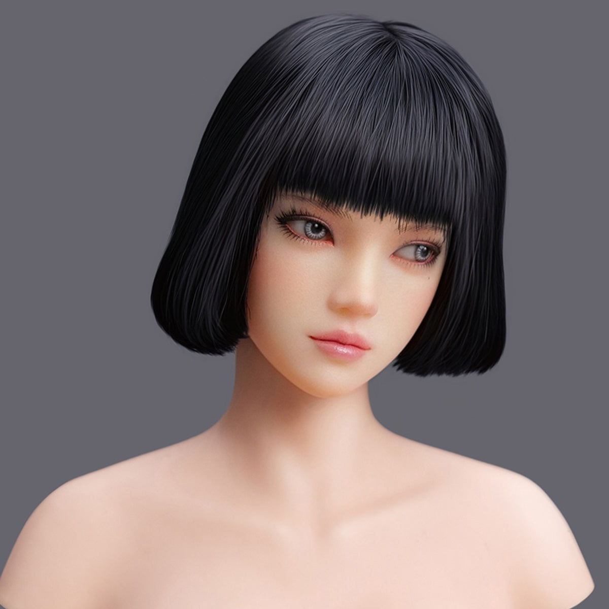 Escultura de cabeza femenina asiática con ojos móviles de YMTOYS - Yiyi (Versión B) para figuras
