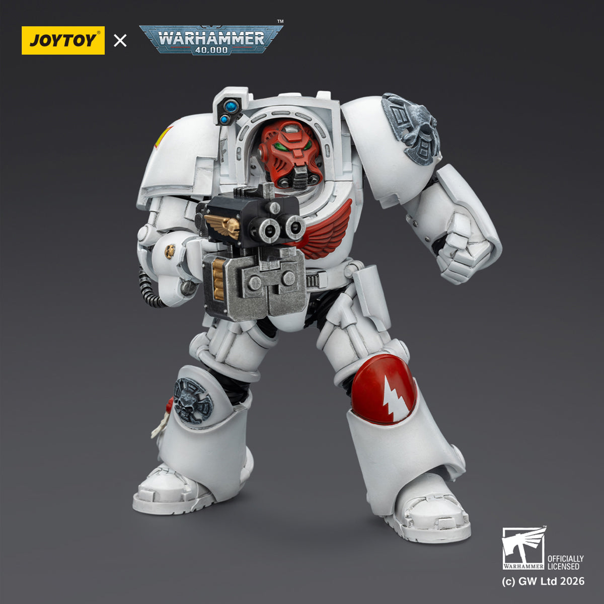 JOYTOY Warhammer 40,000 White Scars Terminator with Power Fist and Assault Cannon & with Power Fist and Storm Bolter & with Power Sword and Storm Bolter Action Figure