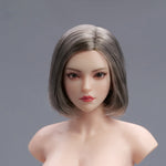 YMTOYS Action Figure Head Sculpt Accessory: Asian Female Head Sculpture - Xiao Zhao, Movable Eye, For 12-inch Miniature Figure
