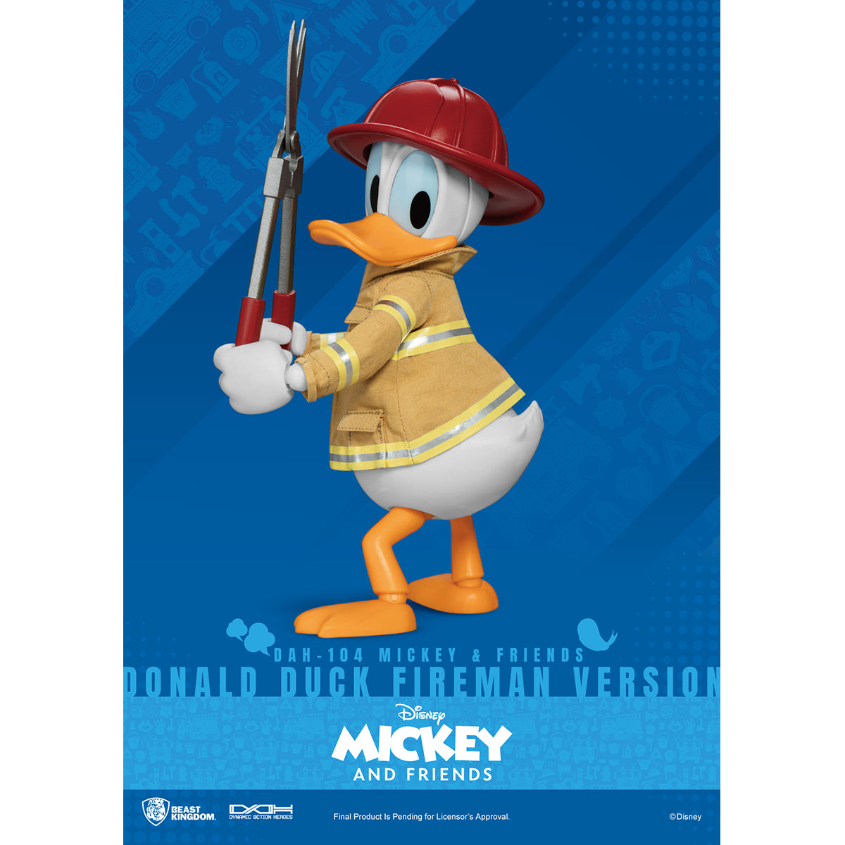Beast Kingdom DAH-104 Mickey & Friends Donald Duck Fireman Version Action Figure