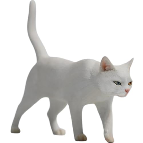 HiPlay JXK Collectible Cat Figure: Felis Catus Model, Expertly Hand-Painted, Lifelike, Safe Resin, 1:6 Scale Miniature Animal Figurine