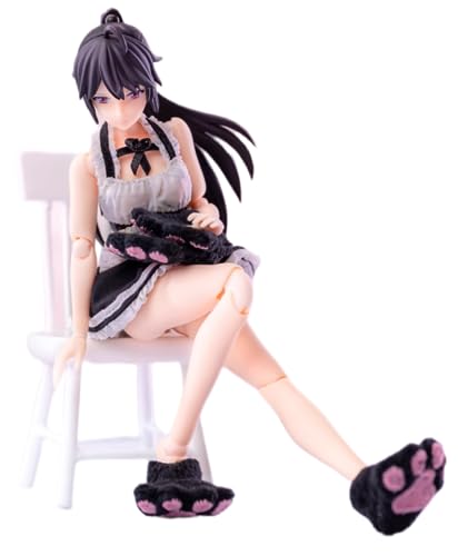 HiPlay Hasuki Collectible Action Figure's Clothes: Black Maid Attire for 1:12 Scale Flexible Figure CS010A