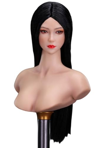 HiPlay 1:6 Scale Female Head Sculpt, Mu, Asia Girl Head Sculpture for 12-inch Action Figures