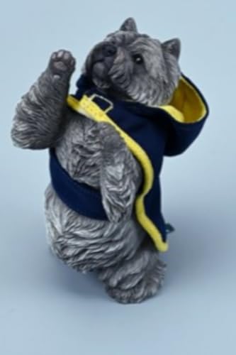 HiPlay JXK Collectible Dog Figure: Wesi Highland Terrier, Expertly Hand-Painted, Lifelike, Safe Resin, 1:6 Scale Miniature Animal Figurine