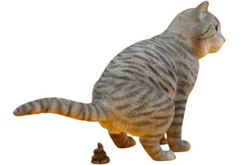 HiPlay JXK Collectible Cat Figure: Rebellious Cat, Expertly Hand-Painted, Lifelike, Safe Resin, 1:6 Scale Miniature Animal Figurine