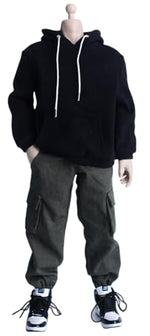 Vêtements de poupée à l'échelle 1/12 : ensemble sweat-shirt à capuche, accessoire de collection