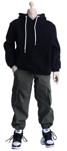 Vêtements de poupée à l'échelle 1/12 : ensemble sweat-shirt à capuche, accessoire de collection