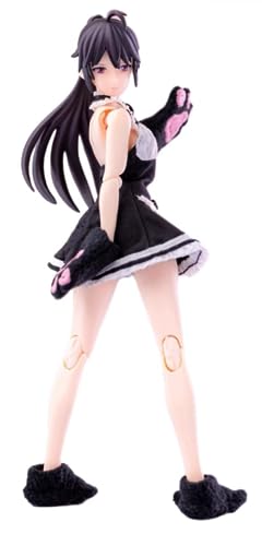 Tenue de femme de chambre noire pour figurine articulée Hasuki CS010A (échelle 1:12)