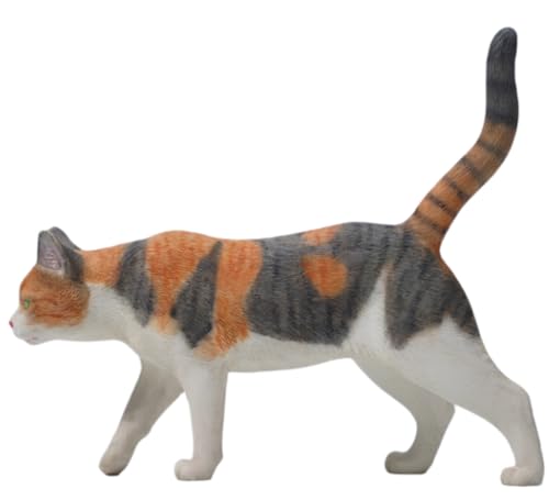 HiPlay JXK Collectible Cat Figure: Felis Catus Model, Expertly Hand-Painted, Lifelike, Safe Resin, 1:6 Scale Miniature Animal Figurine