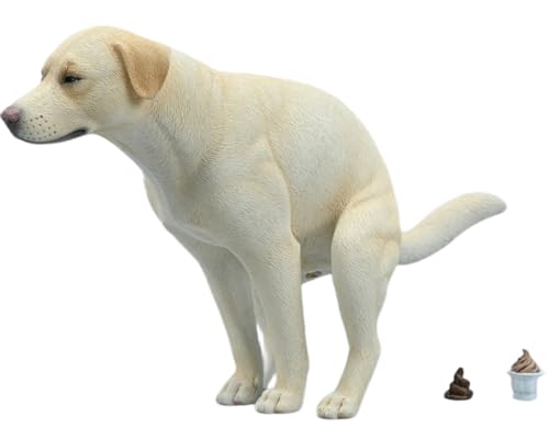 HiPlay JXK Collectible Dog Figure: Labrador, Expertly Hand-Painted, Lifelike, Safe Resin, 1:6 Scale Miniature Animal Figurine