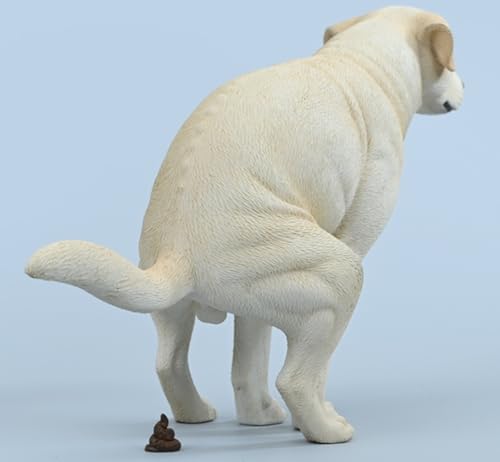 HiPlay JXK Collectible Dog Figure: Labrador, Expertly Hand-Painted, Lifelike, Safe Resin, 1:6 Scale Miniature Animal Figurine