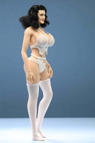 HiPlay 1/6 Scale Figure Doll Clothes: Female Black Lace Lingerie Garter Stockings for 12-inch Collectible Action Figure