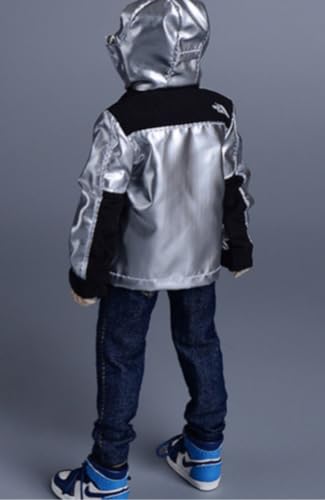 HiPlay 1/9 Scale Figure Doll Clothes: Silver and Black Jacket for 3-inch Collectible Action Figure 06FS052