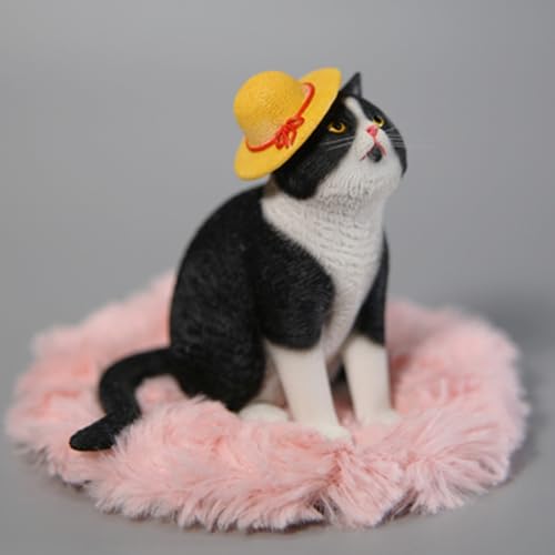 HiPlay JXK Collectible Cat Figure: Princess Cat, Expertly Hand-Painted, Lifelike, Safe Resin, 1:6 Scale Miniature Animal Figurine