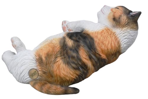 HiPlay JXK Collectible Cat Figure: Lethargic Cat, Expertly Hand-Painted, Lifelike, Safe Resin, 1:6 Scale Miniature Animal Figurine